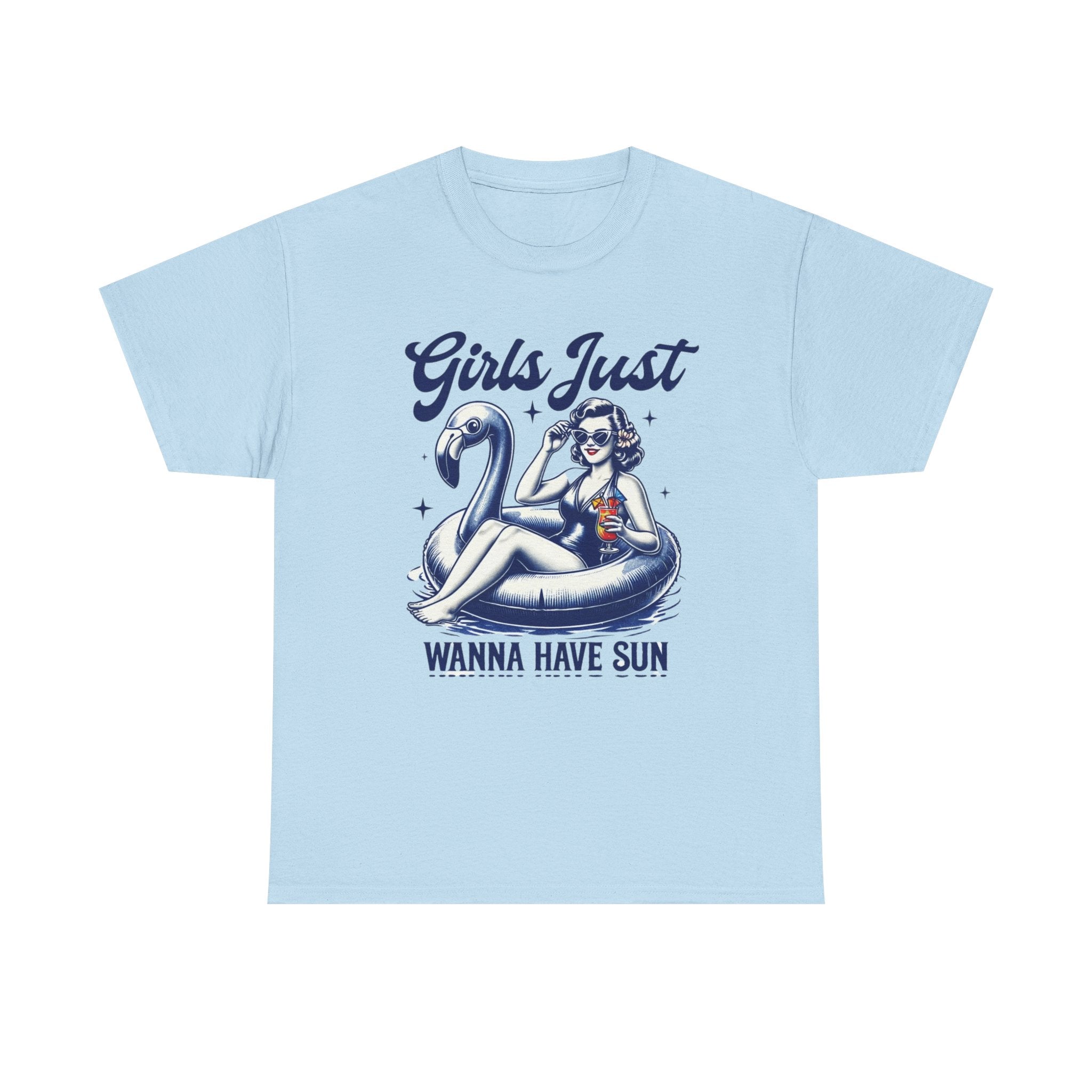 Girls Just Wanna Have Fun Shirt | Retro Poolside Pin-Up Summer Graphic Tee