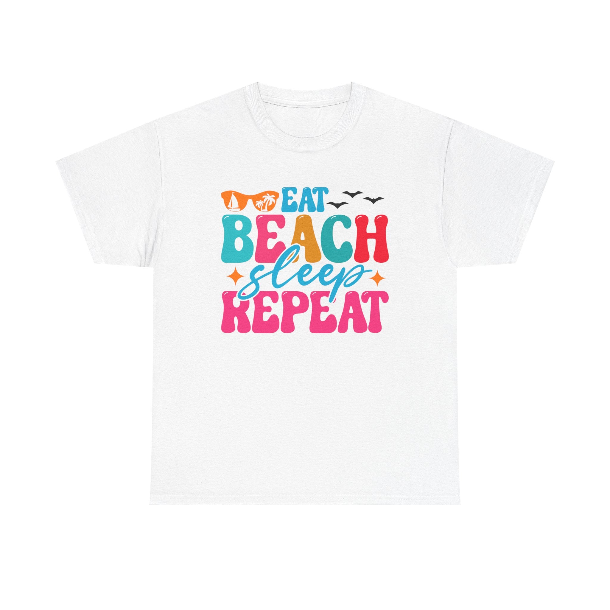 Eat Beach Sleep Repeat Shirt | Summer Beach Life Graphic Tee