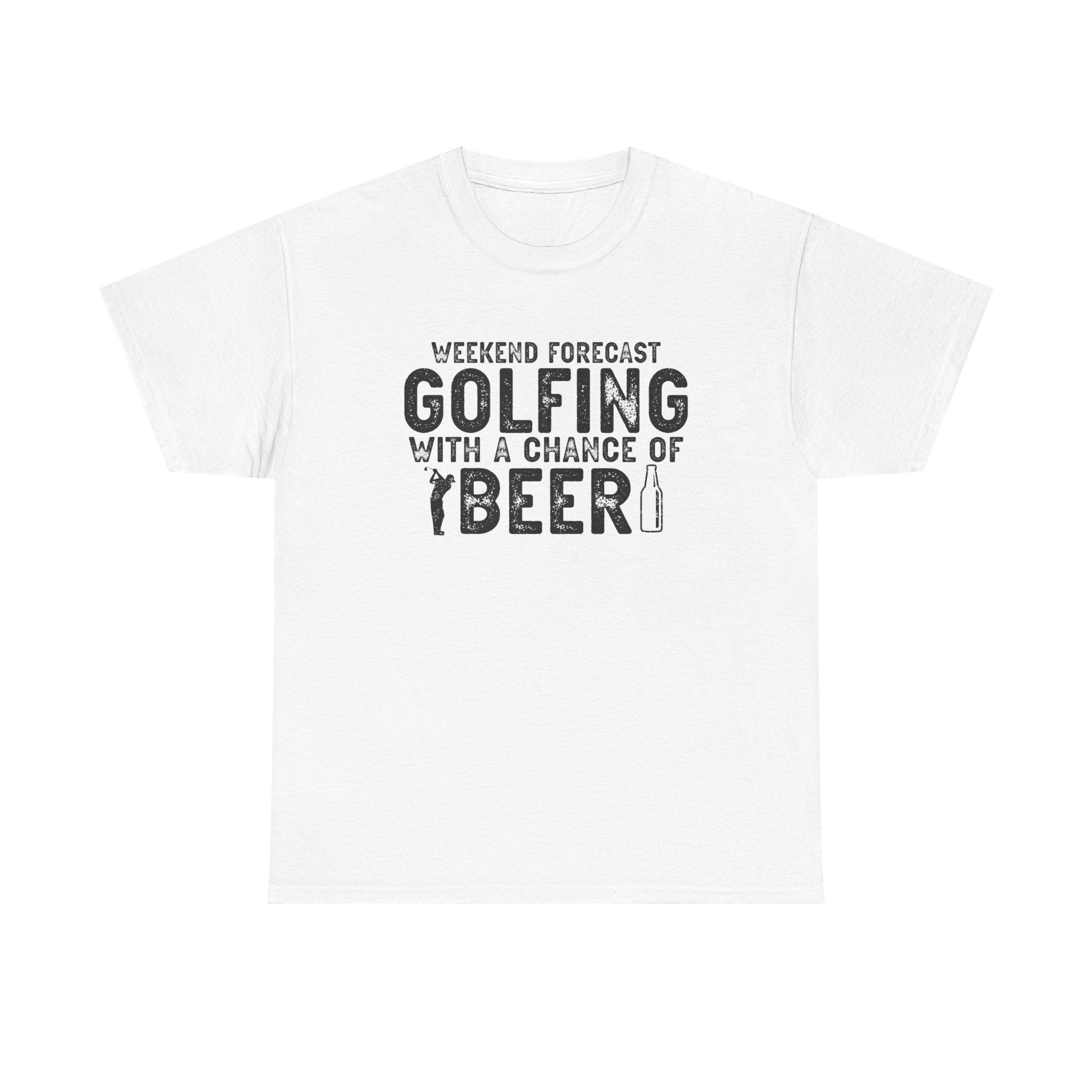 Weekend Forecast: Golfing with a Chance of Beer Graphic Print Tee