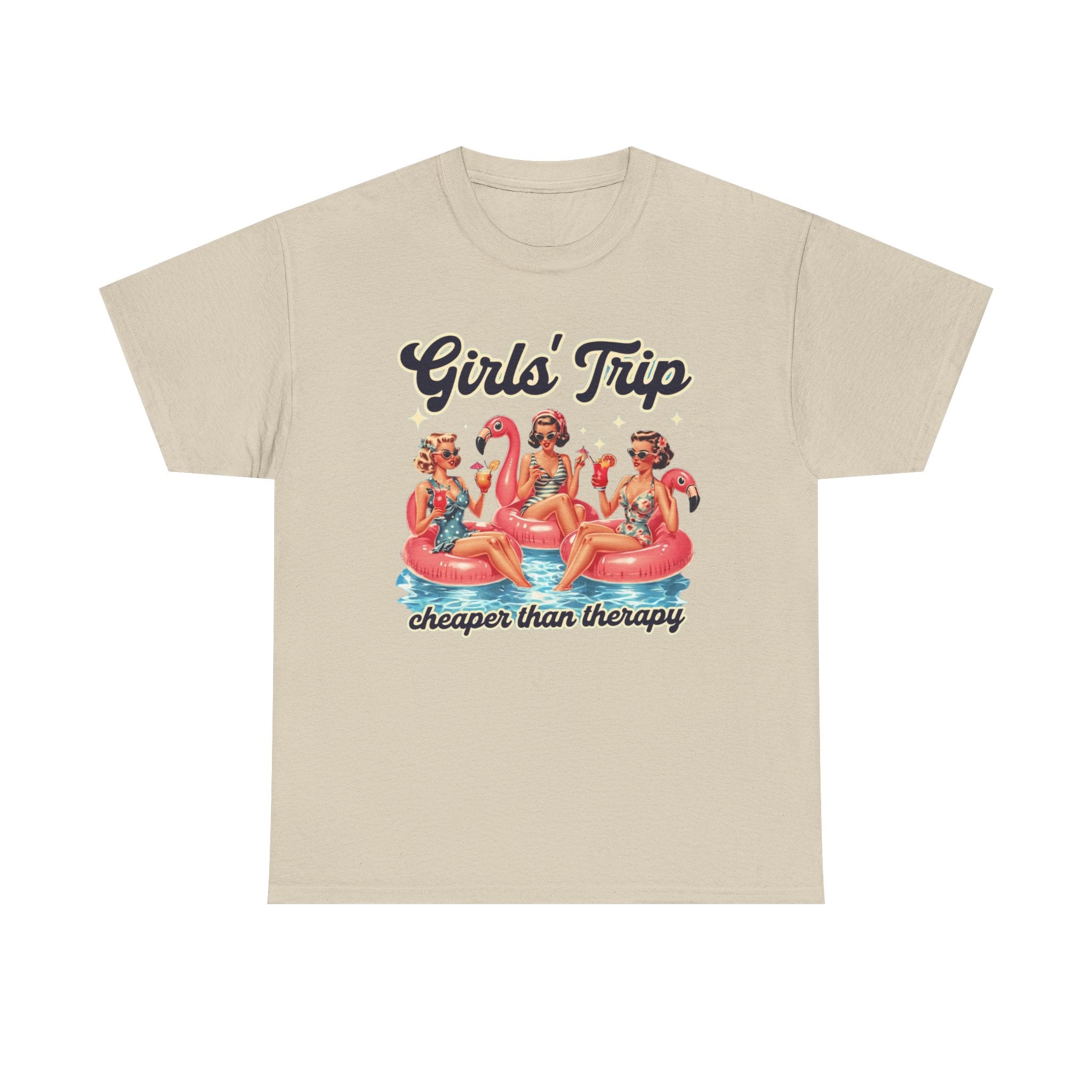 Girls Trip Shirt | Cheaper Than Therapy Retro Pool Party Graphic Tee