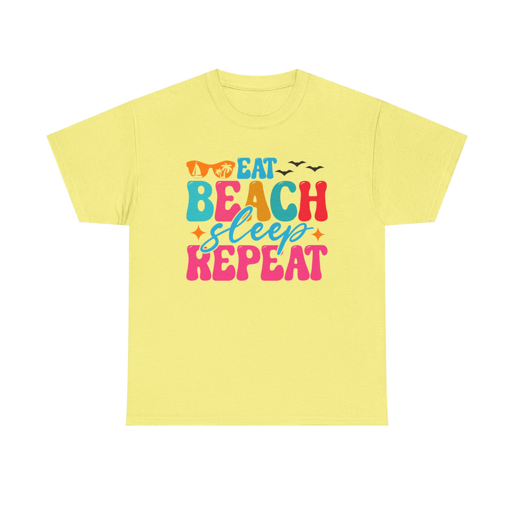 Eat Beach Sleep Repeat Shirt | Summer Beach Life Graphic Tee