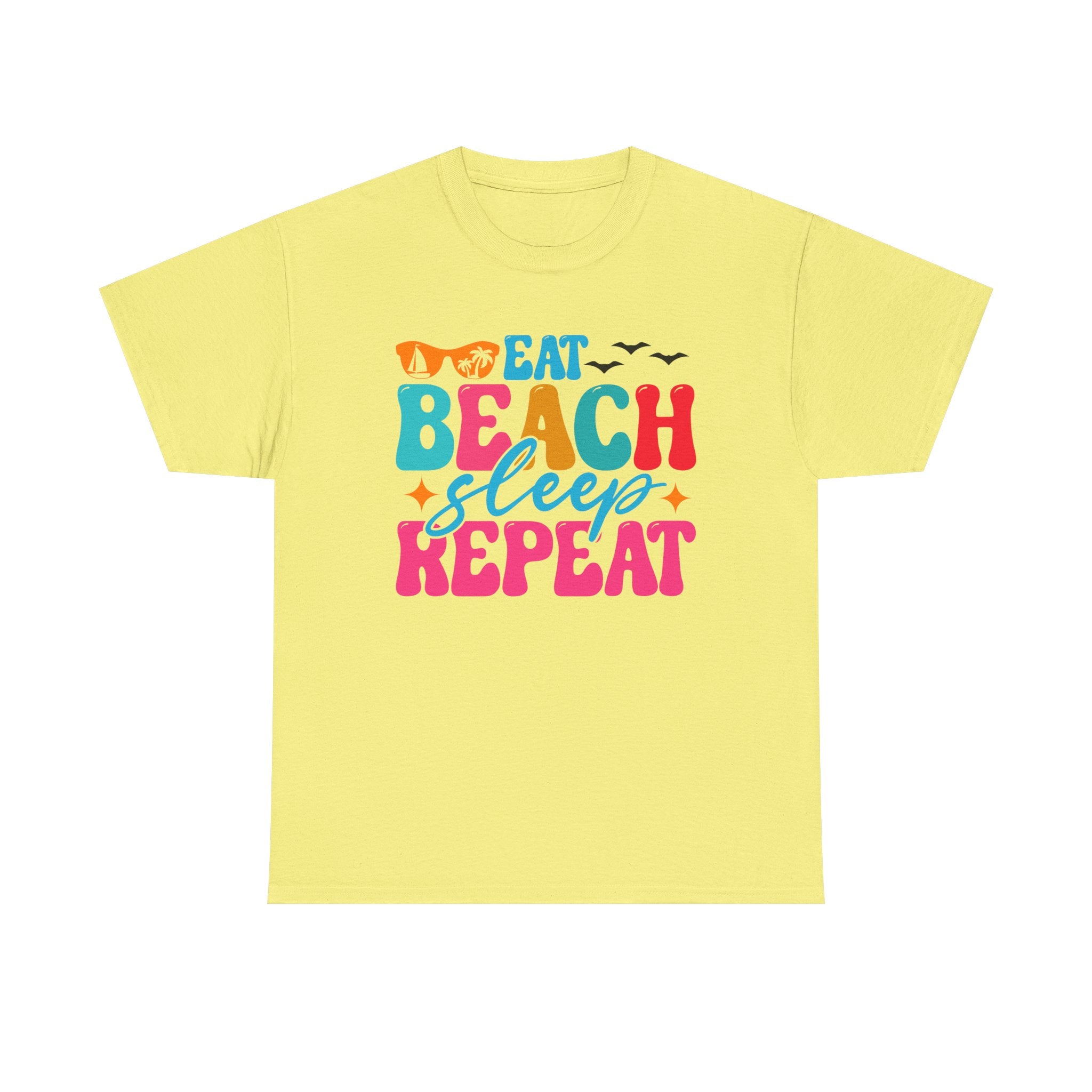 Eat Beach Sleep Repeat Shirt | Summer Beach Life Graphic Tee