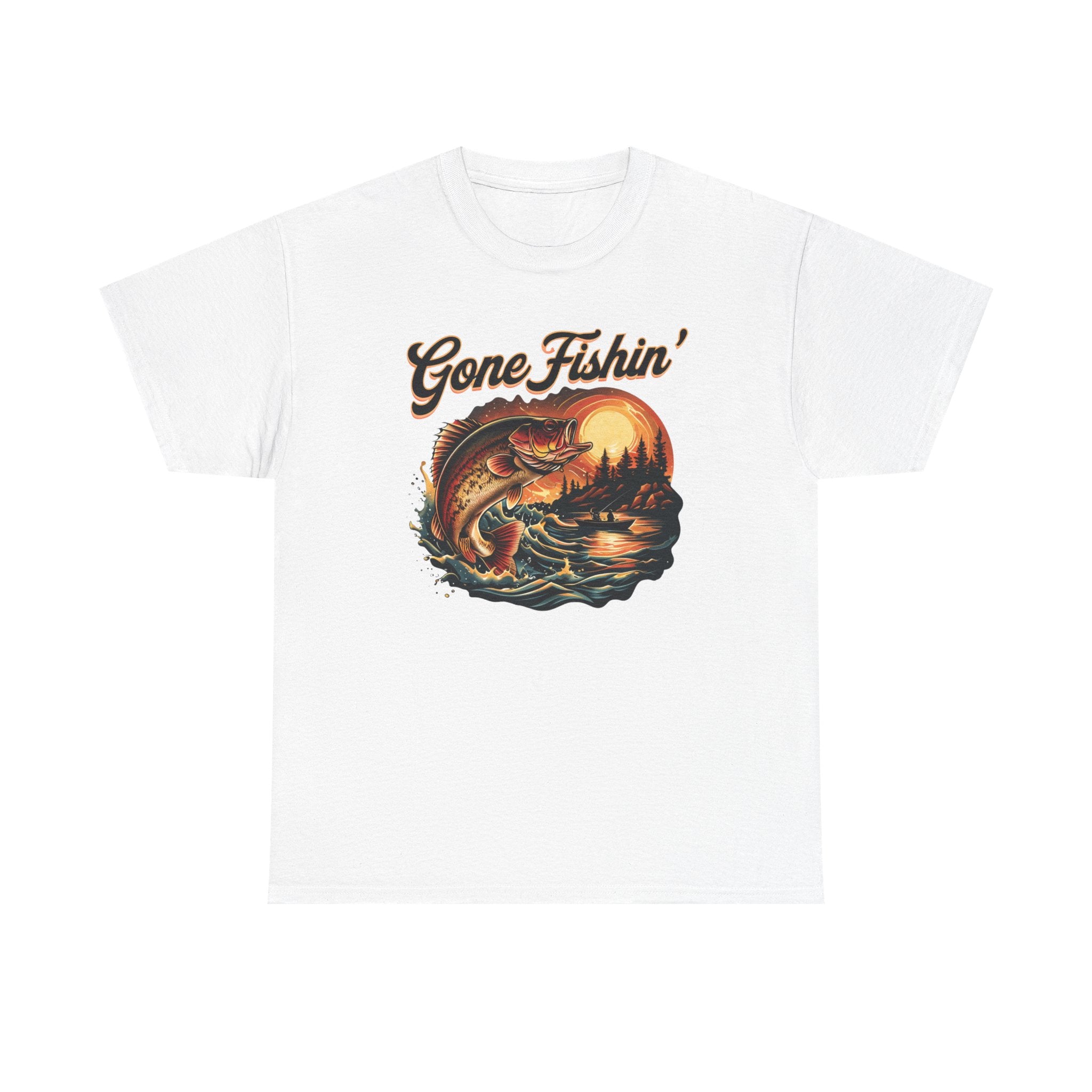 Gone Fishin’ Graphic Print  T-Shirt