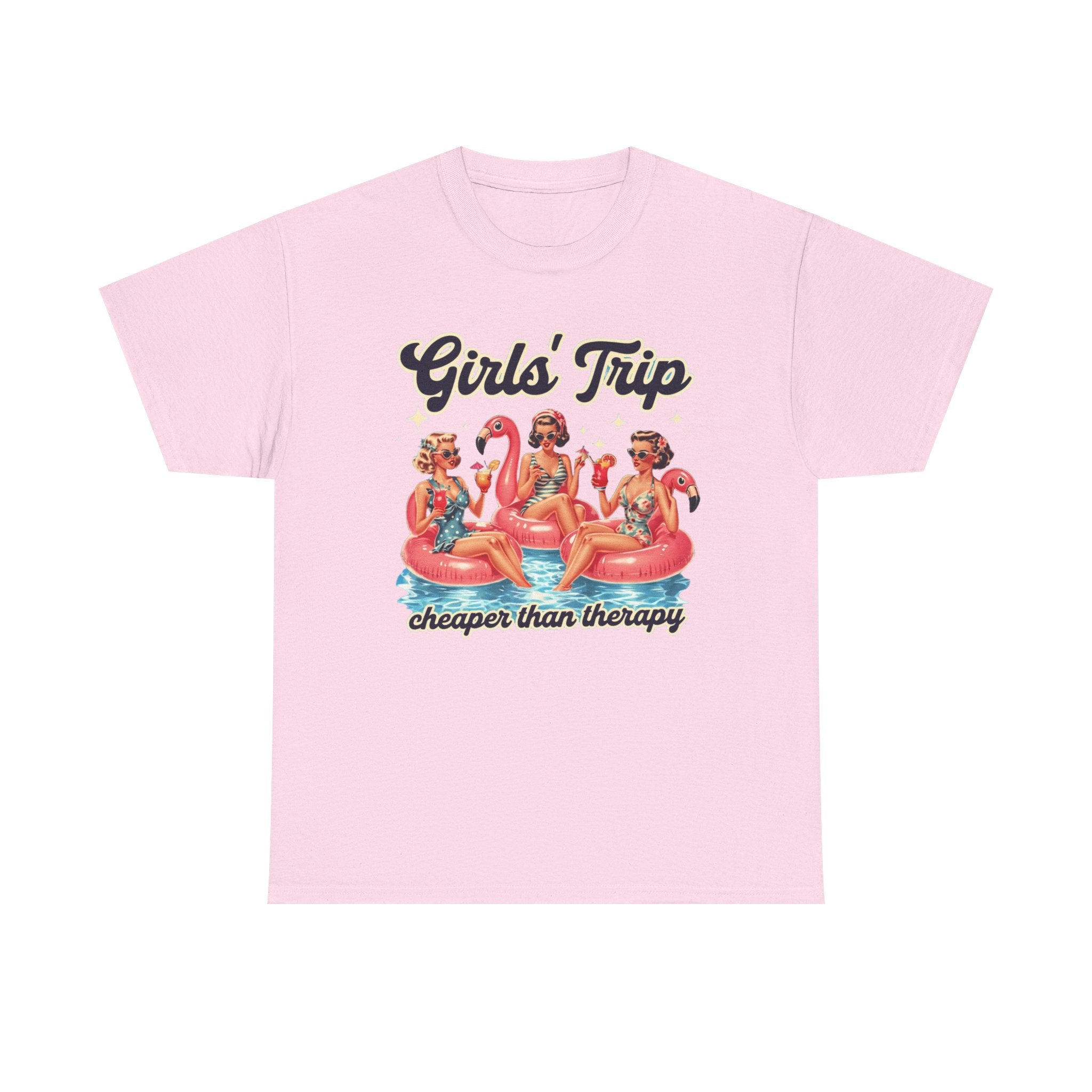 Girls Trip Shirt | Cheaper Than Therapy Retro Pool Party Graphic Tee