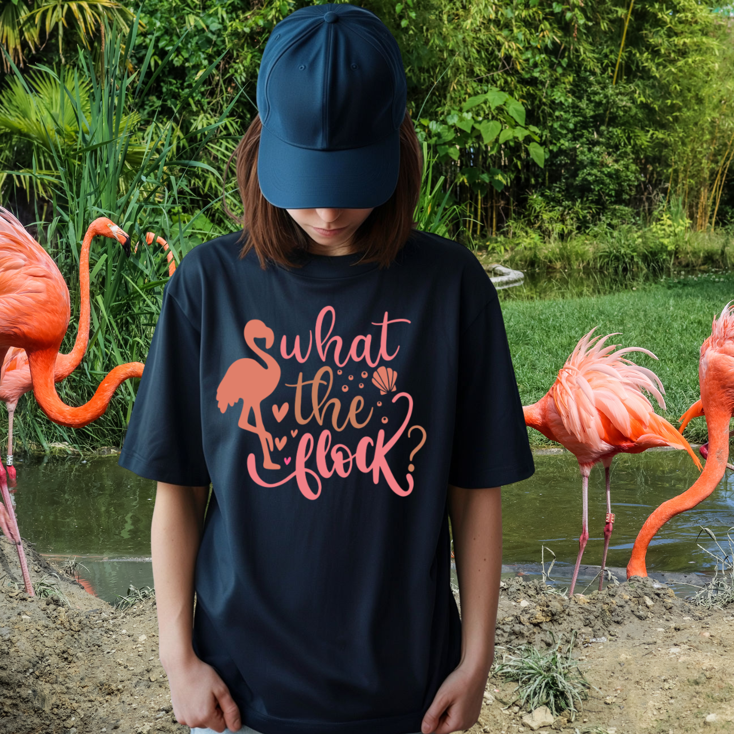 What The Flock Flamingo Graphic Tee