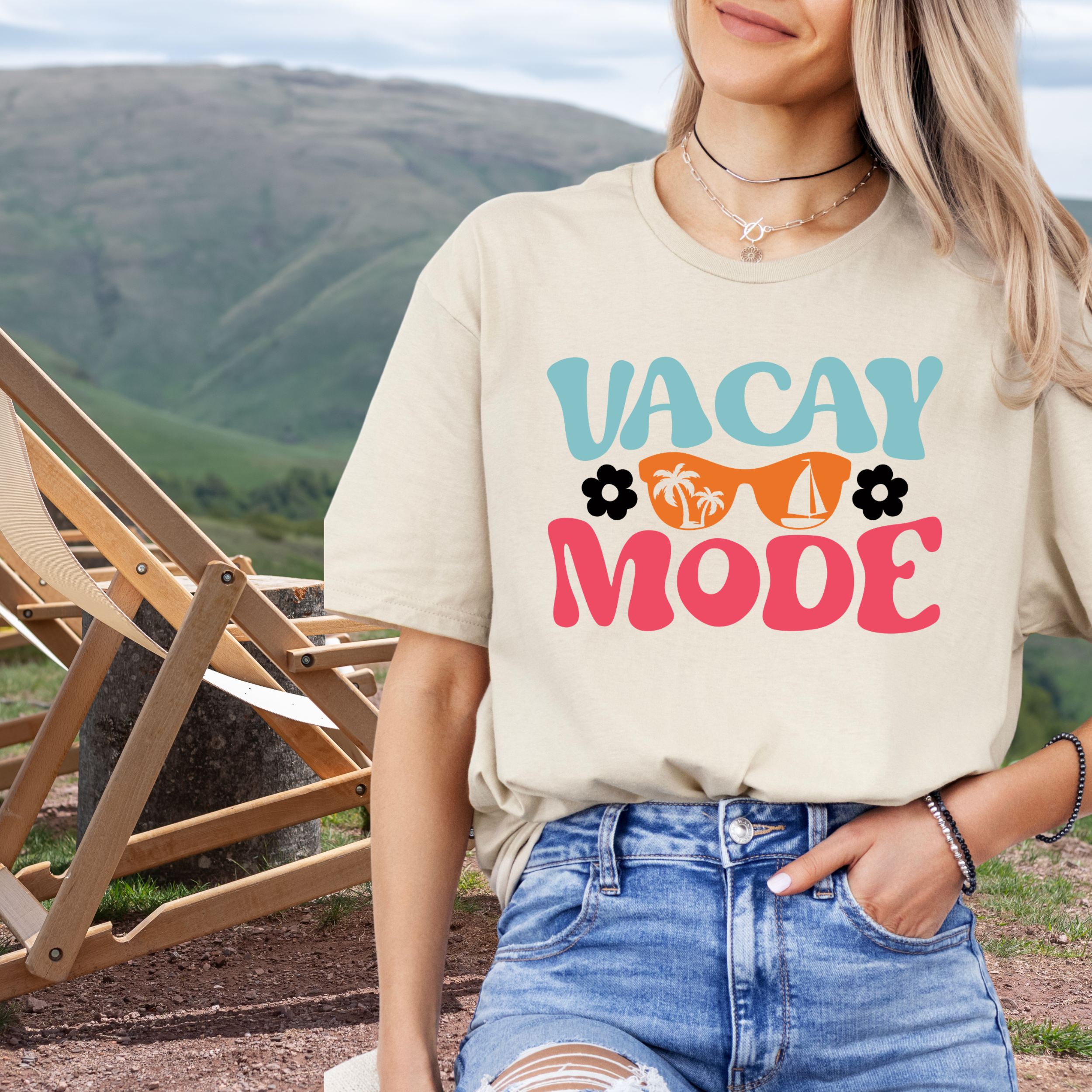 Vacay Mode Graphic Print Tee