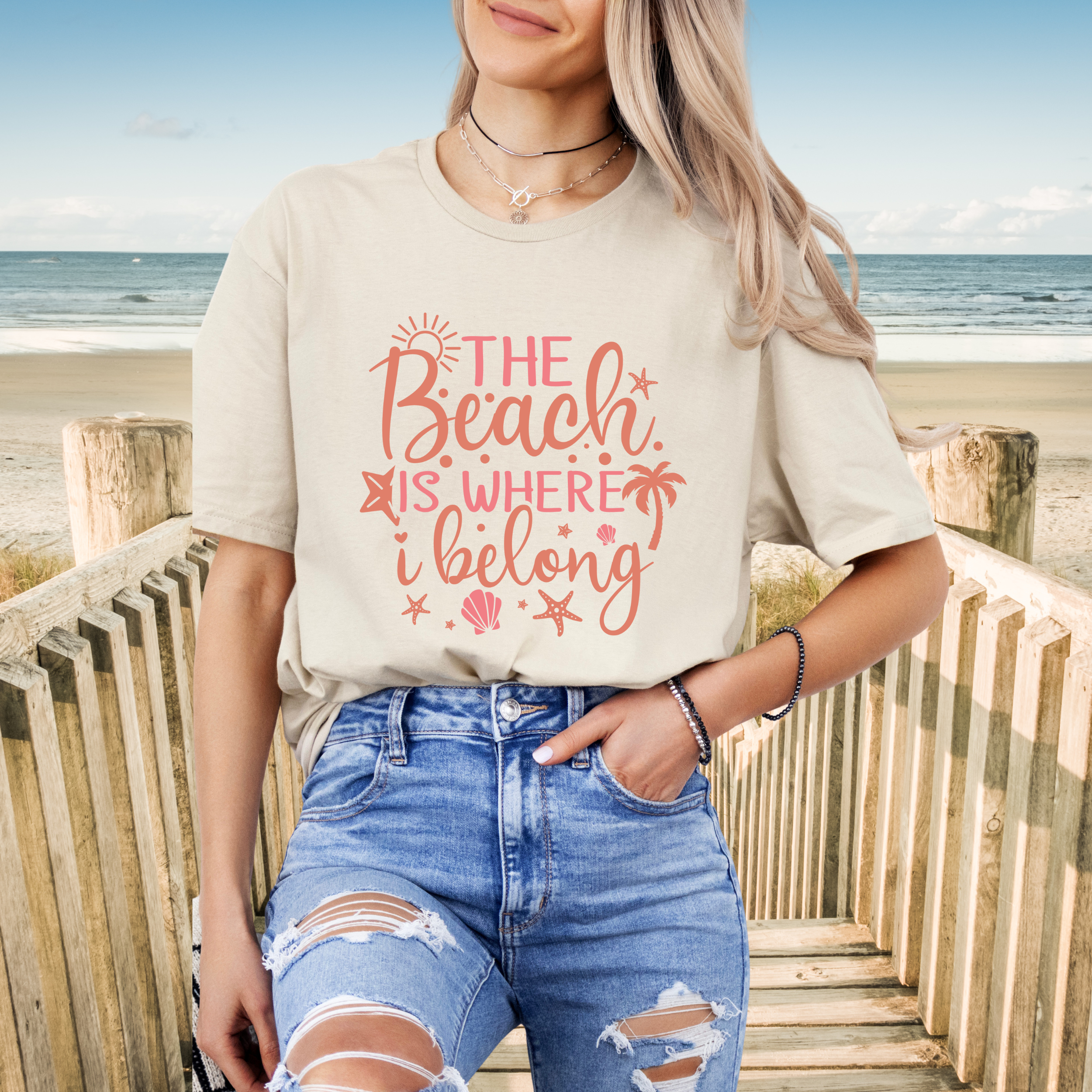The Beach Is Where I Belong Shirt | Ocean Lover Coastal Graphic Tee