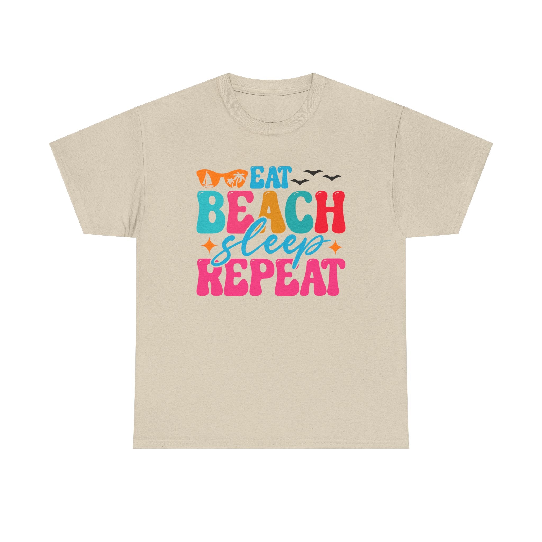 Eat Beach Sleep Repeat Shirt | Summer Beach Life Graphic Tee