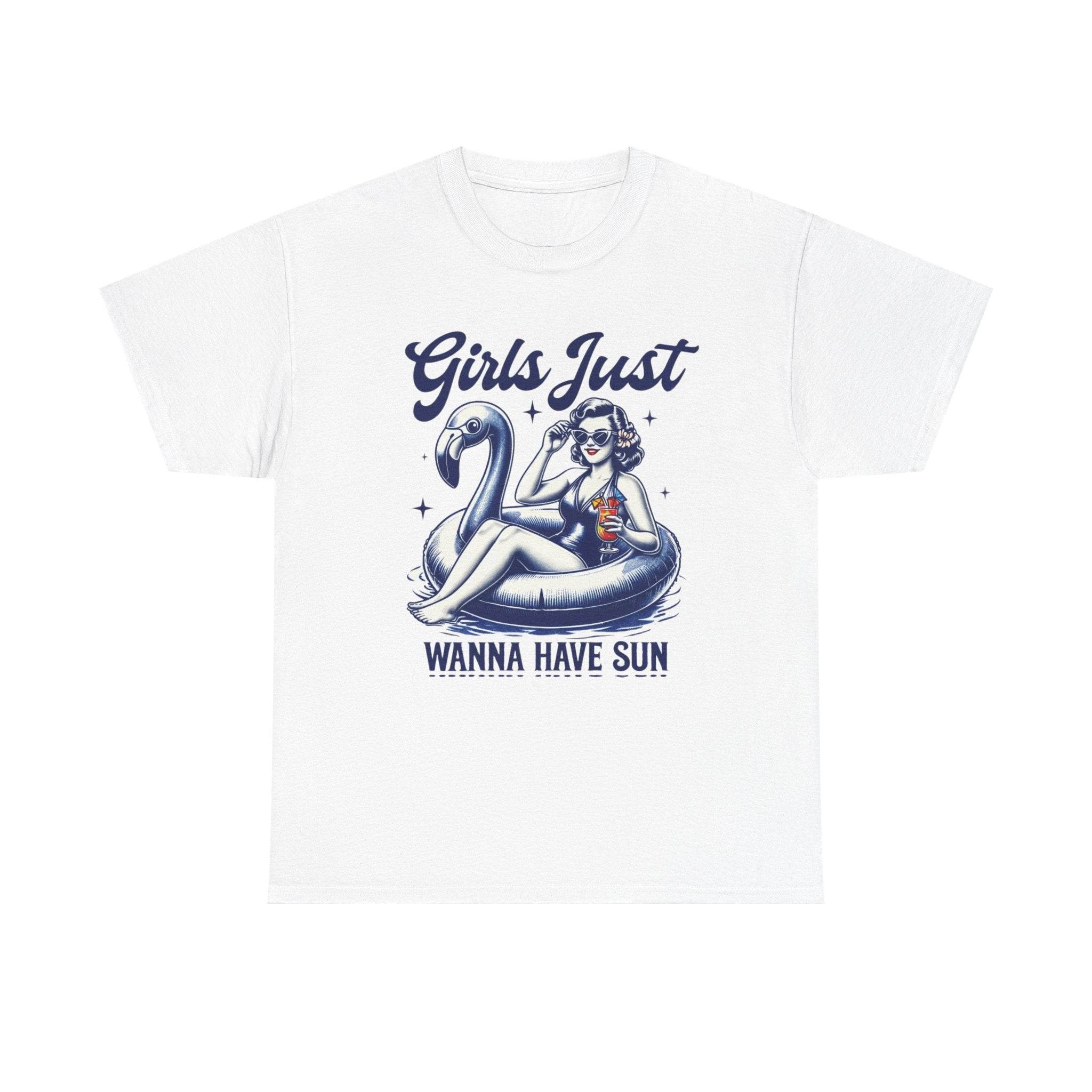 Girls Just Wanna Have Fun Shirt | Retro Poolside Pin-Up Summer Graphic Tee