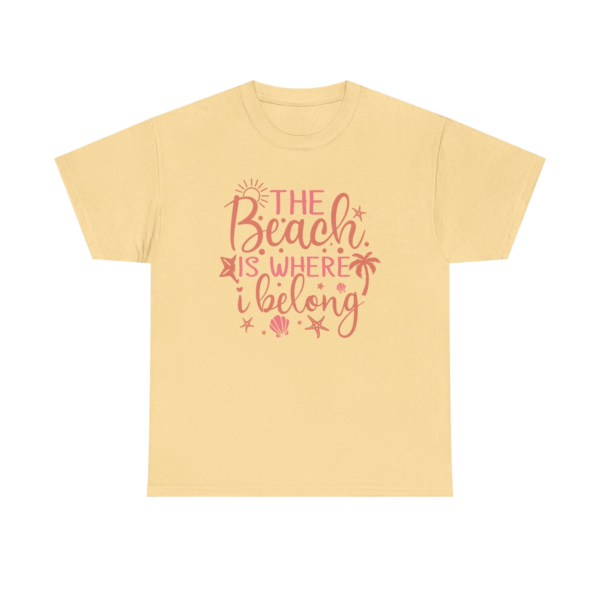 The Beach Is Where I Belong Shirt | Ocean Lover Coastal Graphic Tee