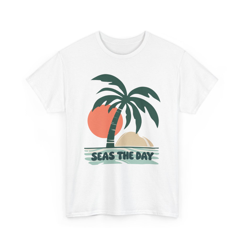 Seas the Day Shirt Palm Tree  Summer Graphic Tee