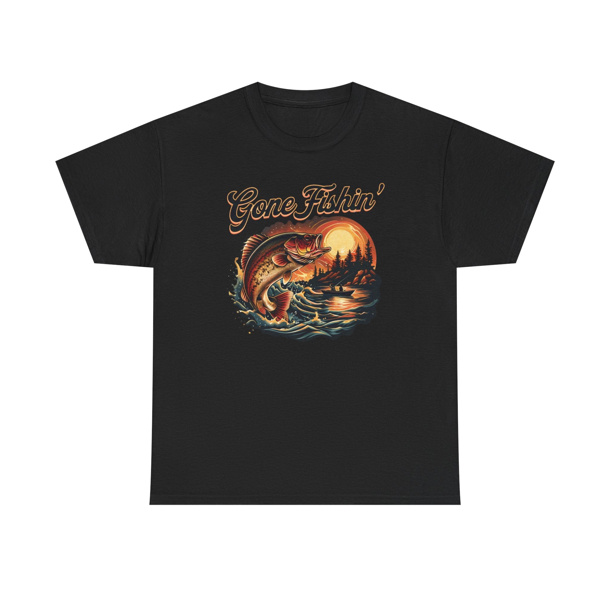 Gone Fishin’ Graphic Print  T-Shirt