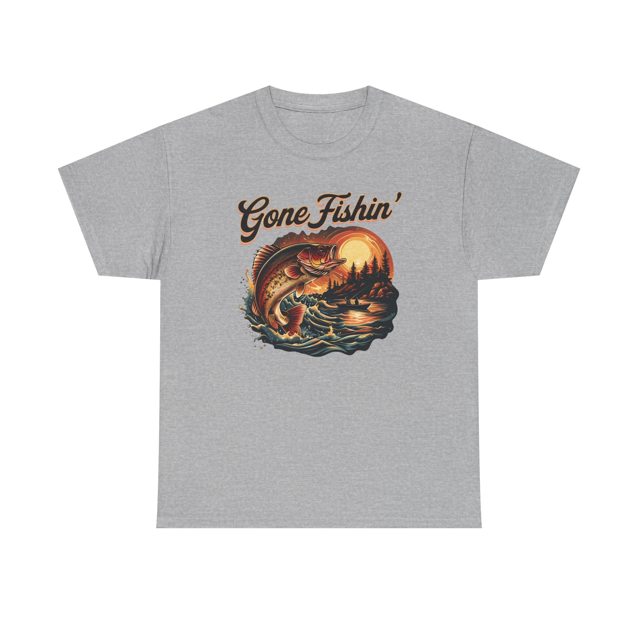 Gone Fishin’ Graphic Print  T-Shirt