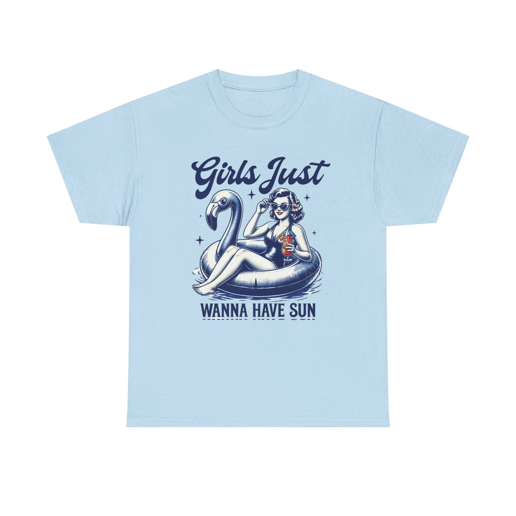 Girls Just Wanna Have Fun Shirt | Retro Poolside Pin-Up Summer Graphic Tee