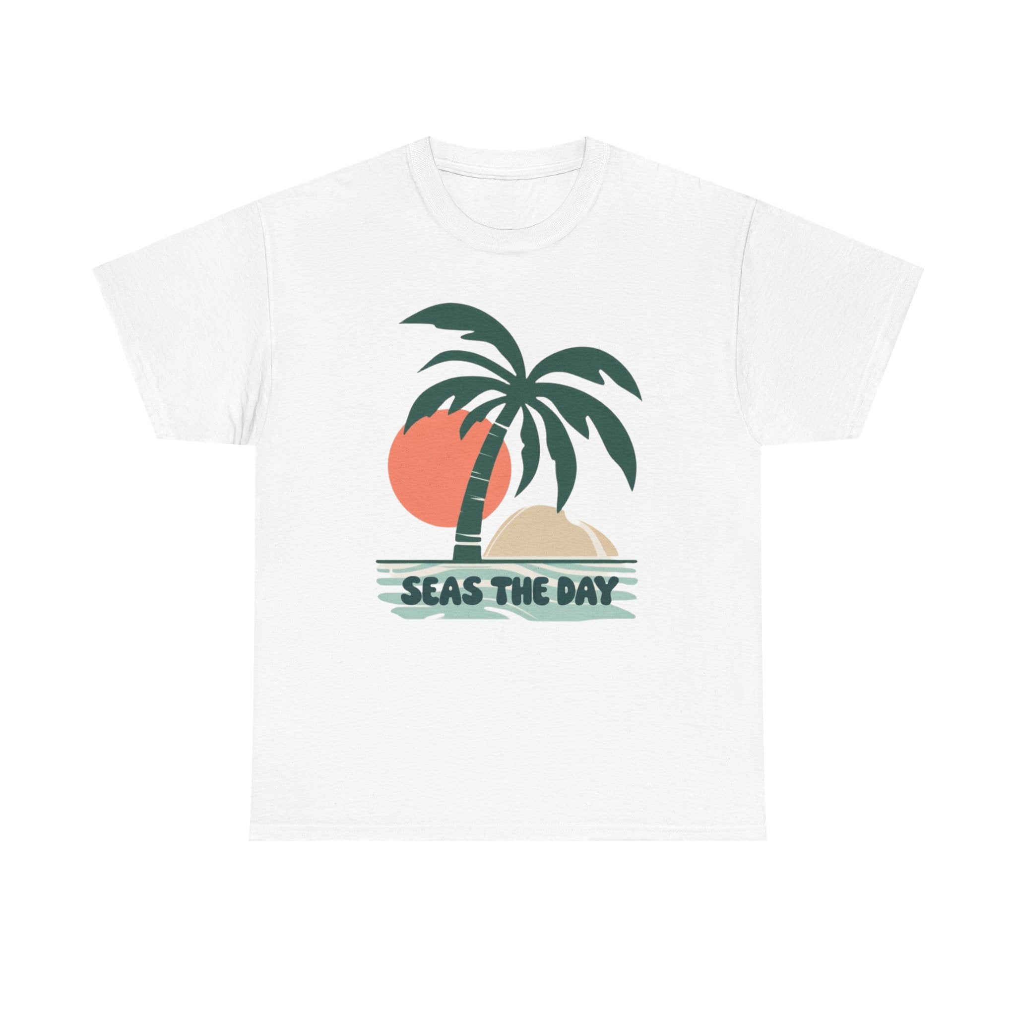 Seas the Day Shirt Palm Tree  Summer Graphic Tee