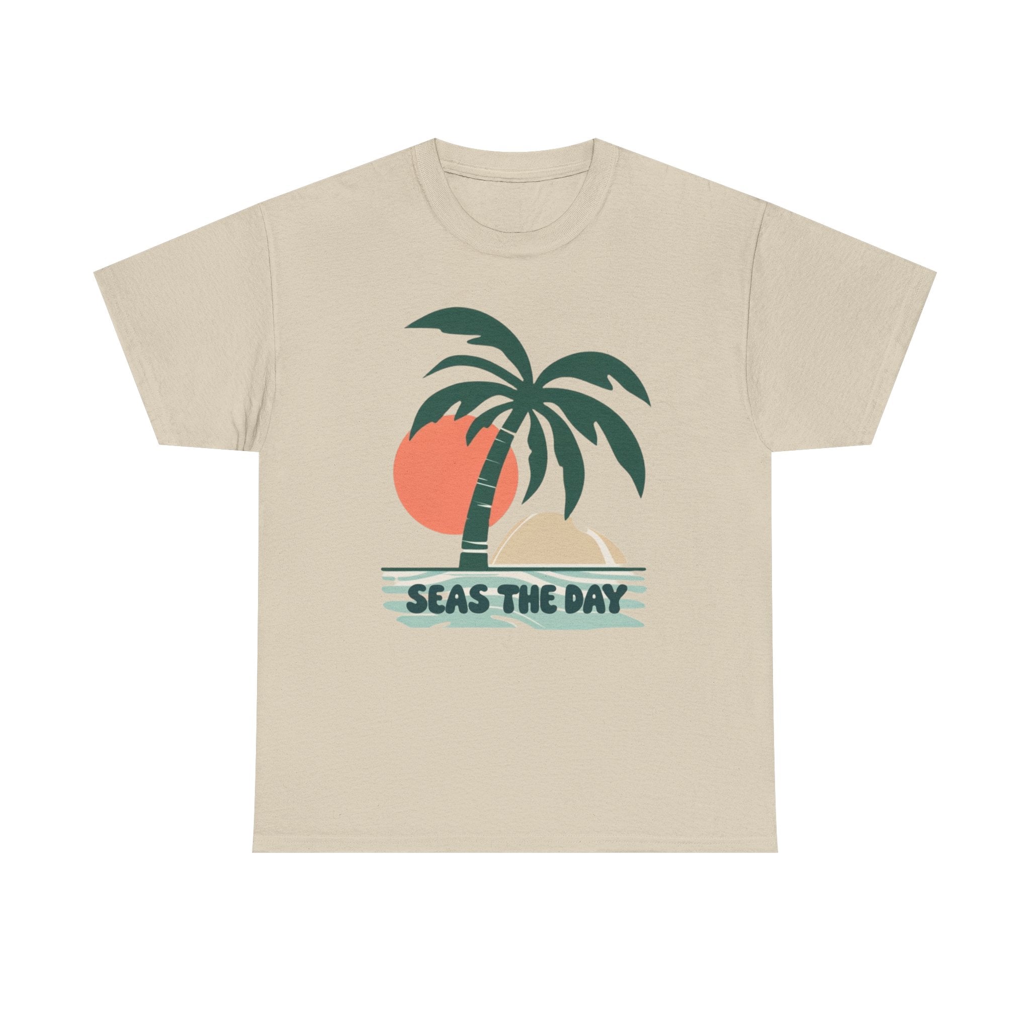 Seas the Day Shirt Palm Tree  Summer Graphic Tee