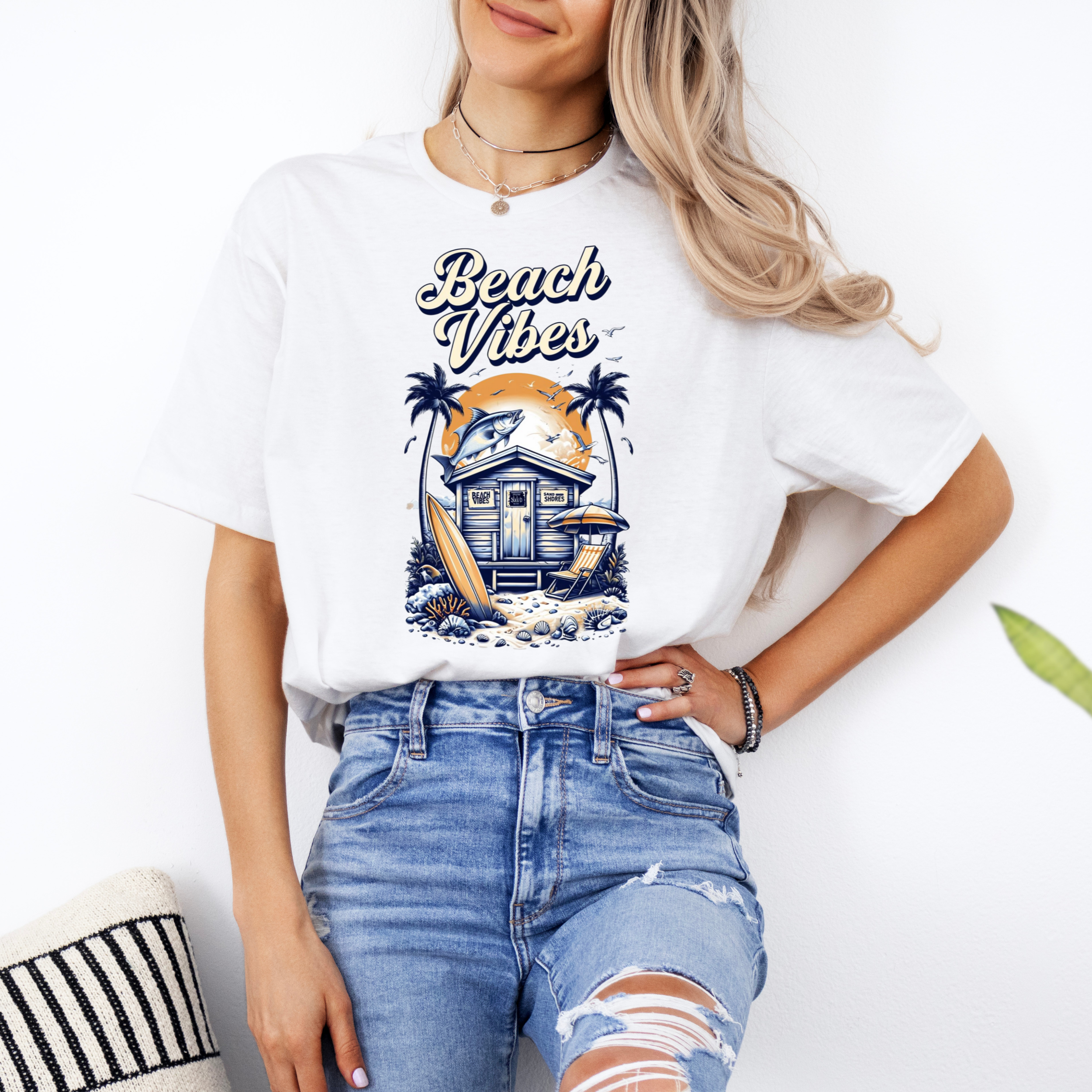 Beach Vibes Vintage Shirt | Retro Beach House Graphic Tee