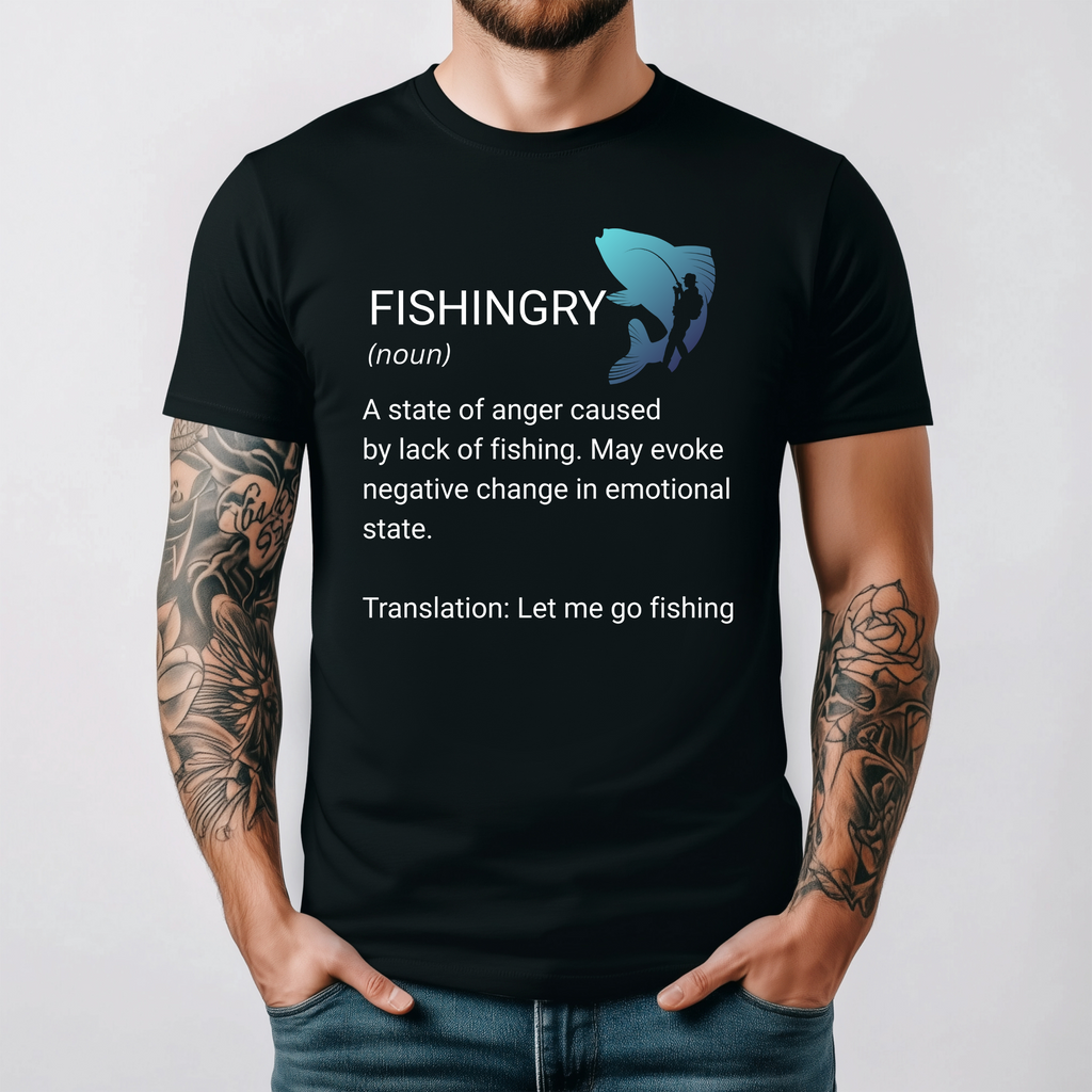 Fishingry T-Shirt – Let Me Go Fishing Graphic Print Tee