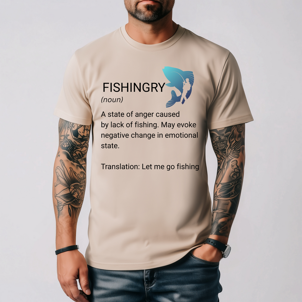 Fishingry T-Shirt – Let Me Go Fishing Graphic Print Tee