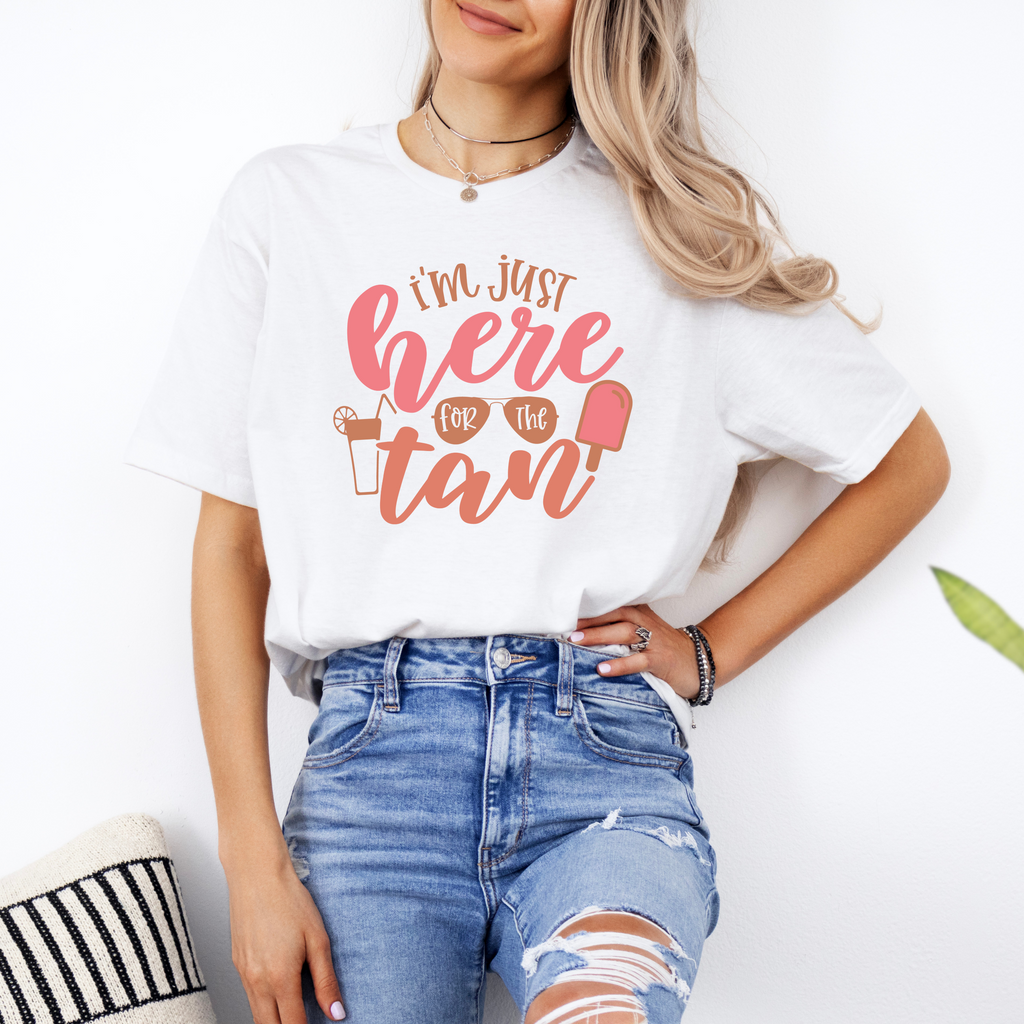 I’m Just Here for the Tan Graphic Tee