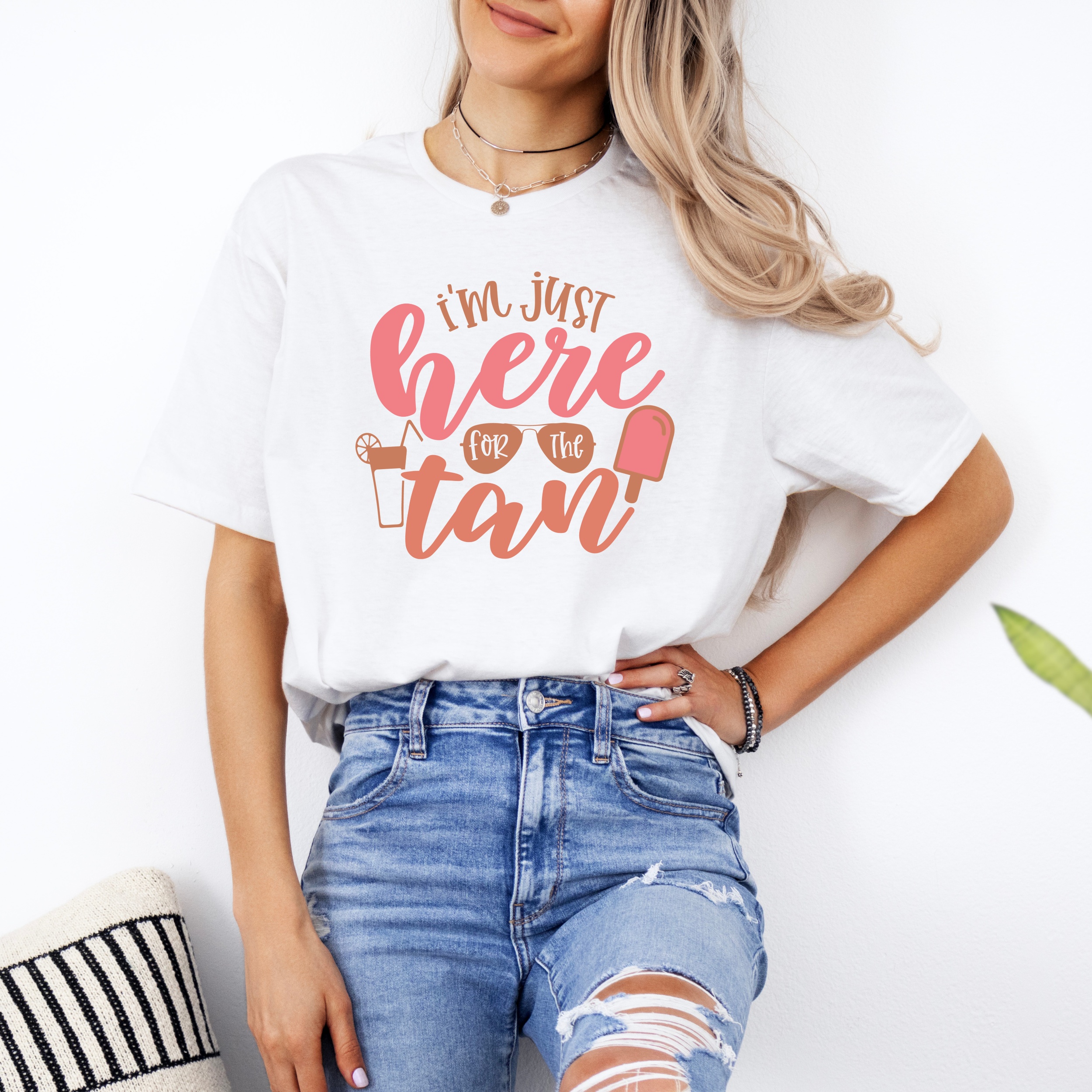 I’m Just Here for the Tan Graphic Tee