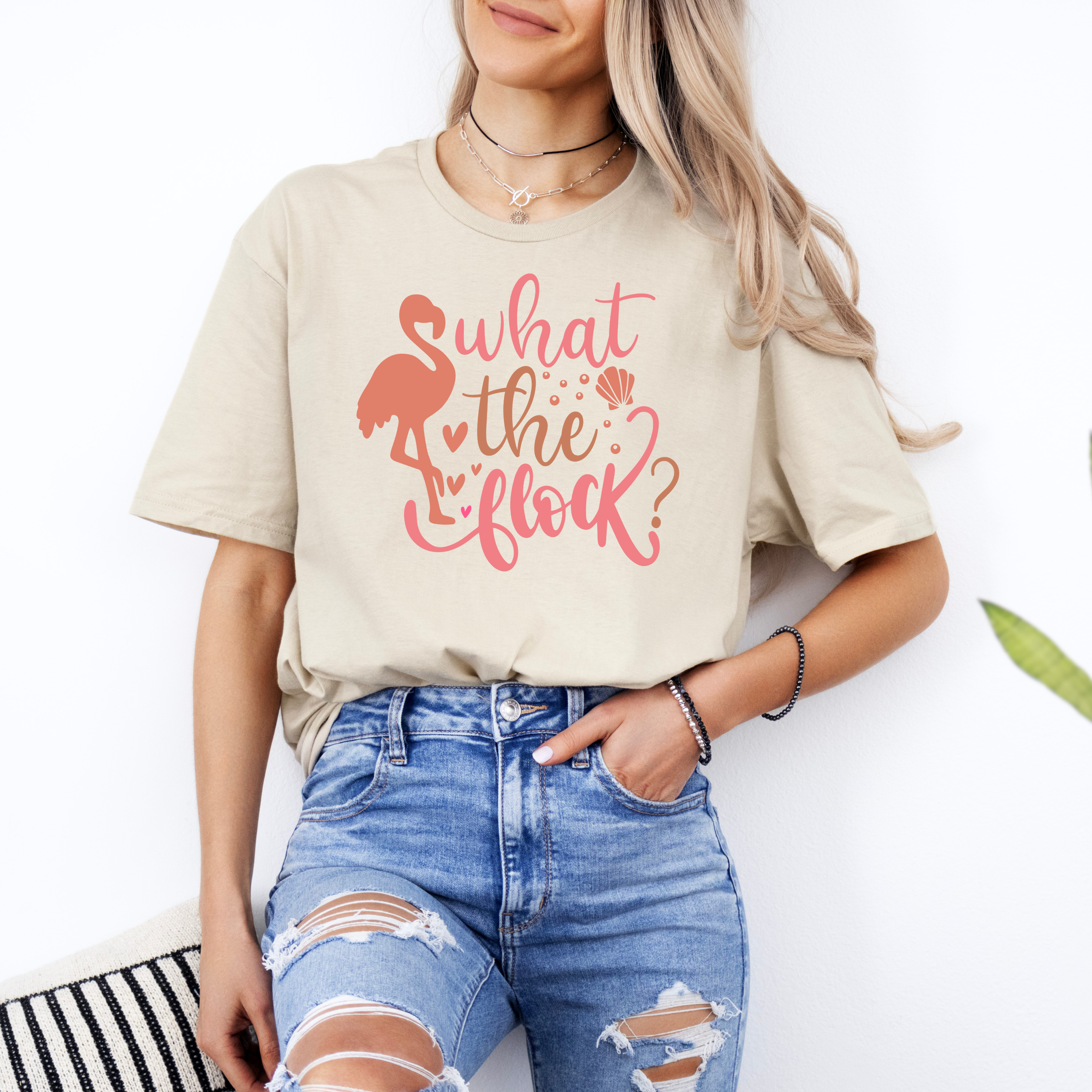 What The Flock Flamingo Graphic Tee