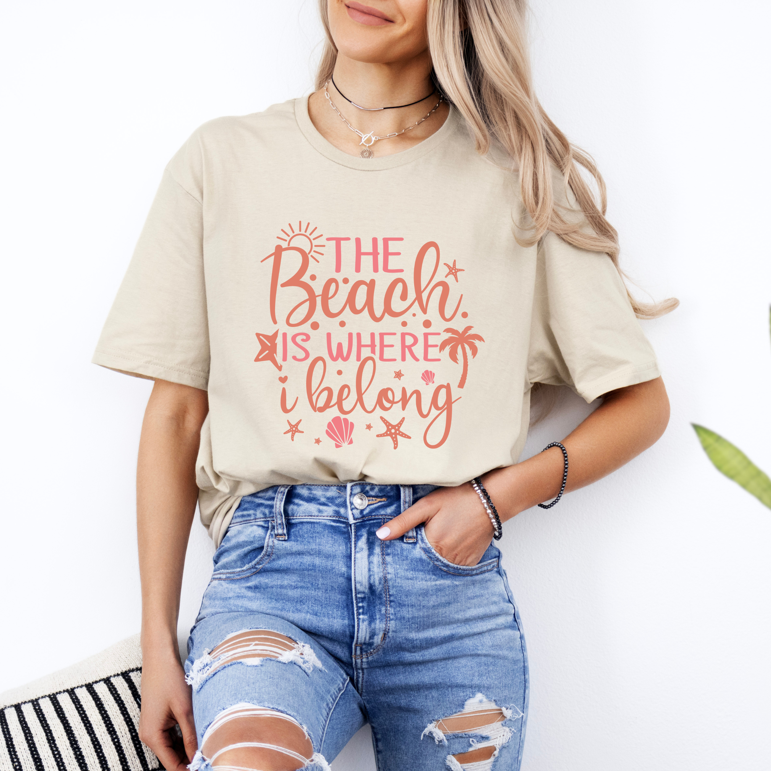 The Beach Is Where I Belong Shirt | Ocean Lover Coastal Graphic Tee