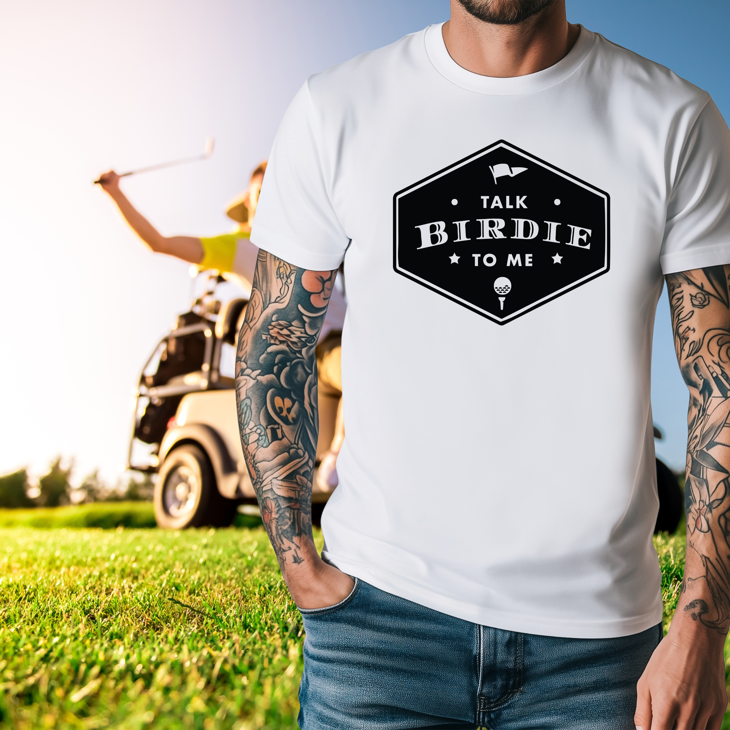 Talk Birdie to Me Golf Graphic Print Tee
