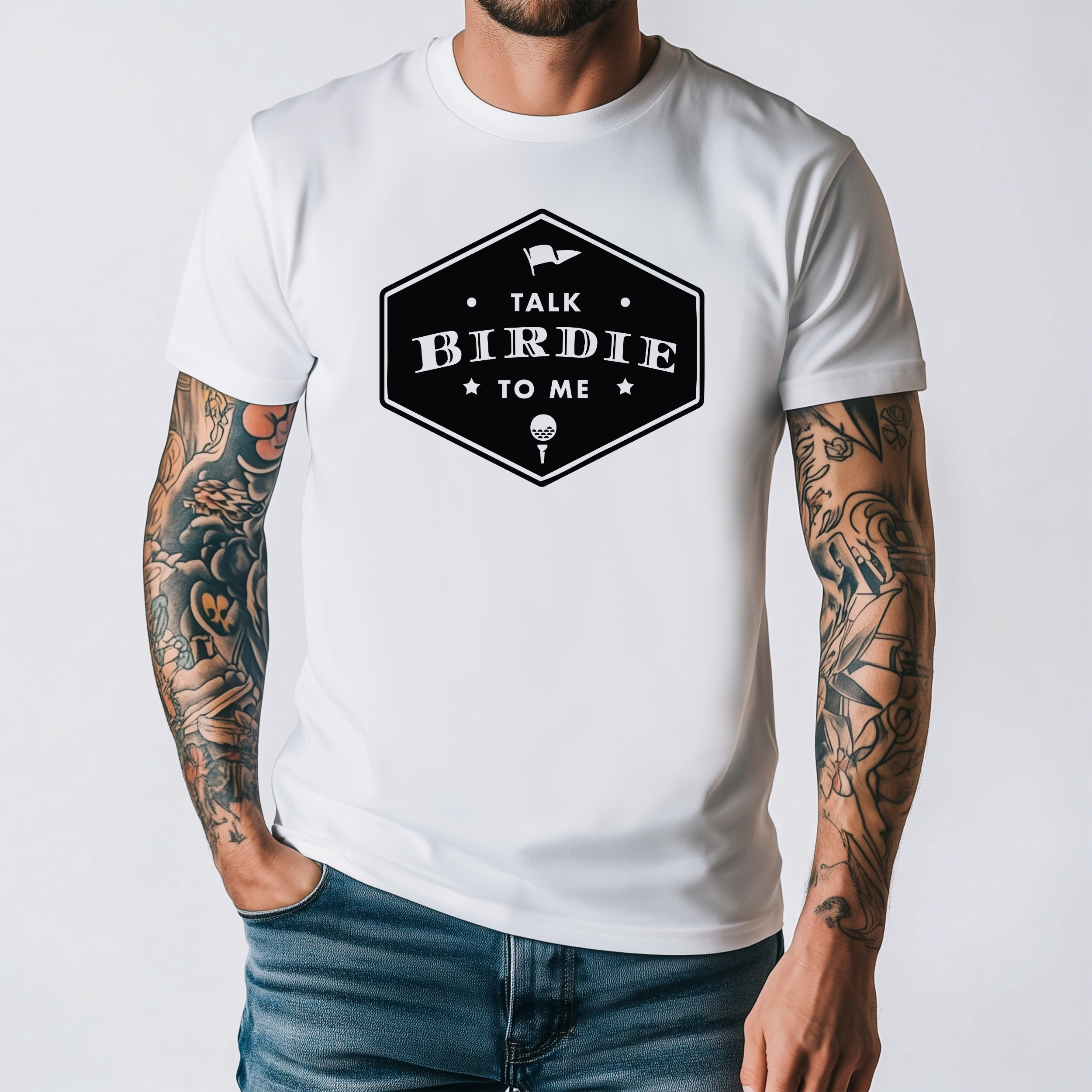 Talk Birdie to Me Golf Graphic Print Tee