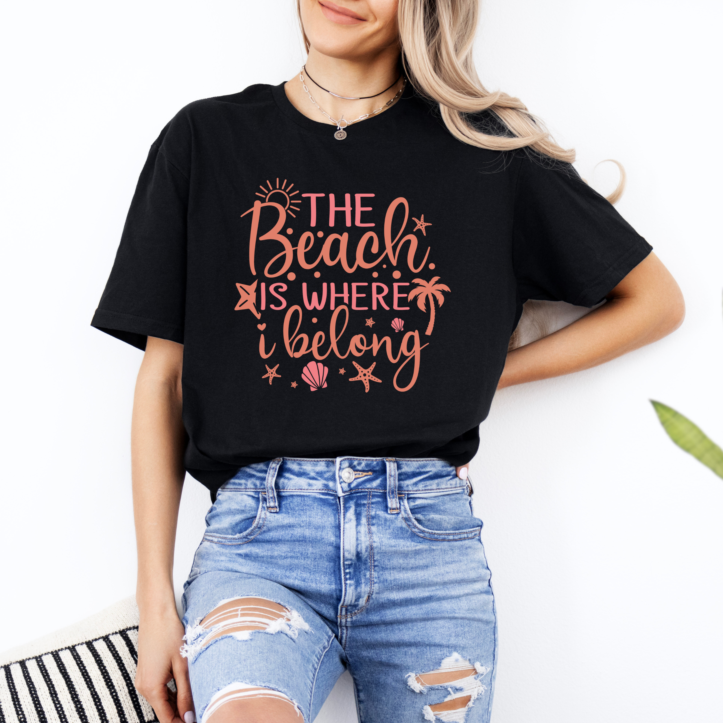 The Beach Is Where I Belong Shirt | Ocean Lover Coastal Graphic Tee