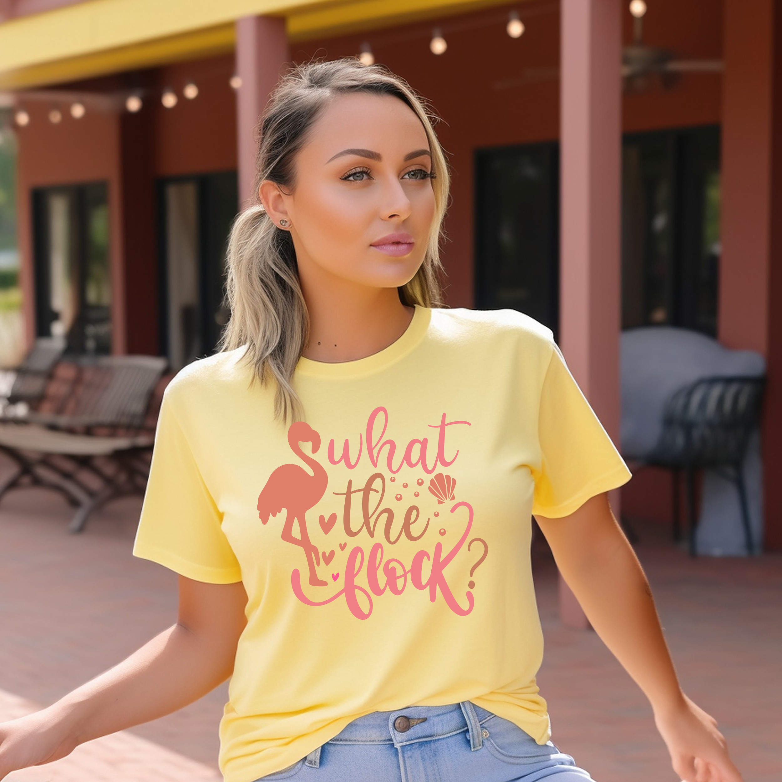 What The Flock Flamingo Graphic Tee